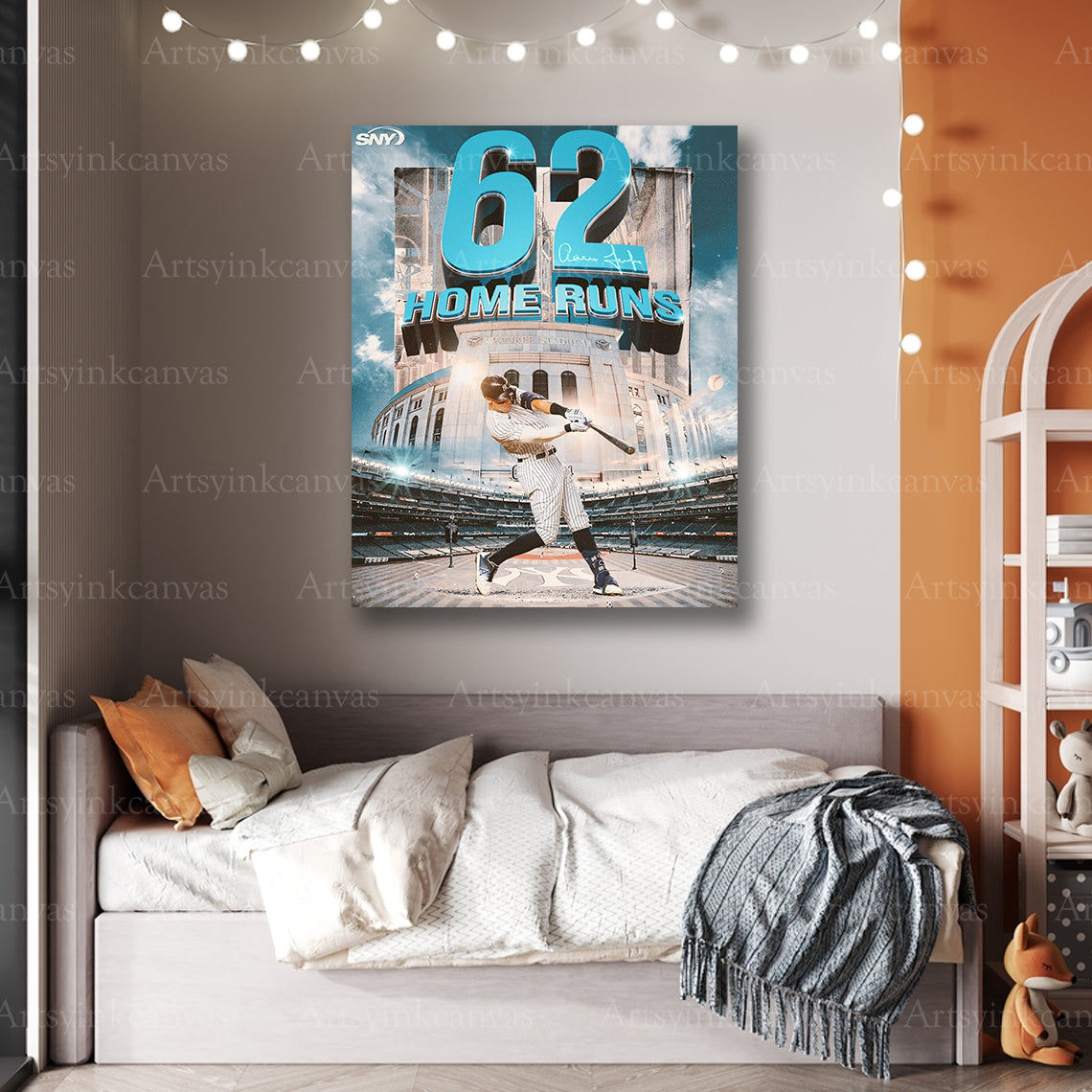 Premium baseball history canvas art
