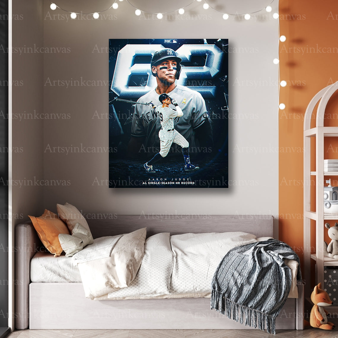 Aaron Judge premium MLB record canvas art