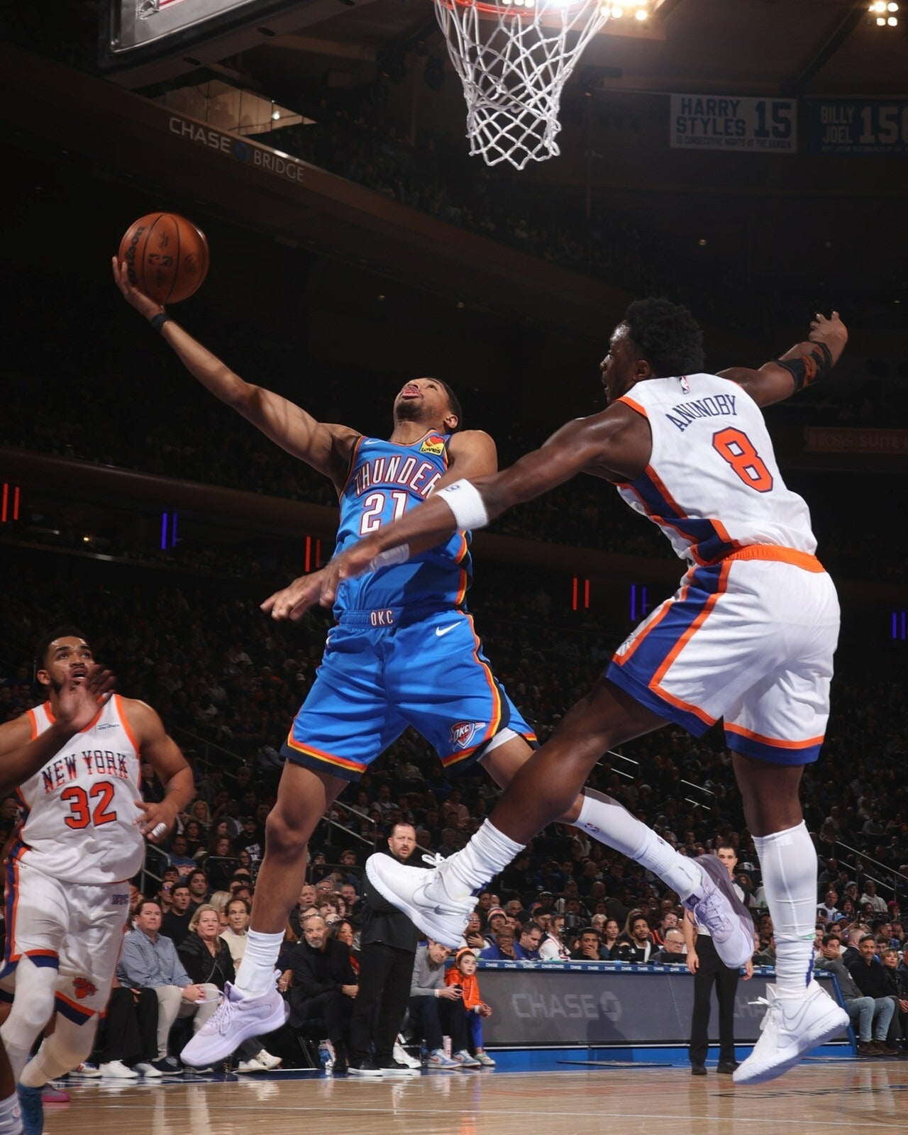 Aaron Wiggins layup action Oklahoma City Thunder canvas wall art