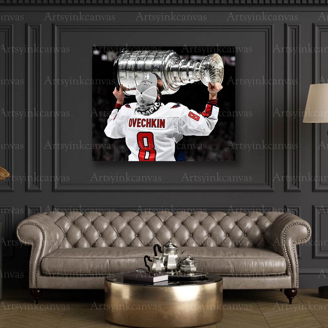 Premium Alex Ovechkin Stanley Cup canvas print