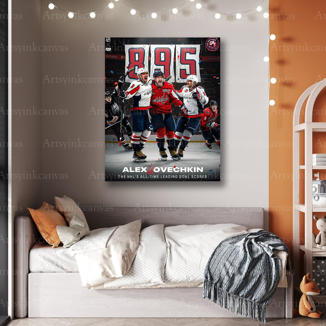 Premium Alex Ovechkin 895 goals canvas print