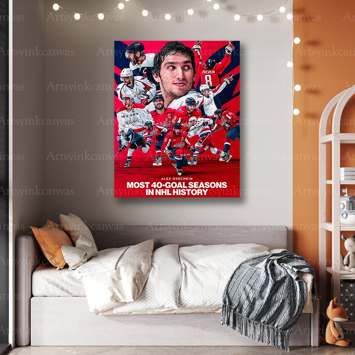 Premium Alex Ovechkin 40 goal seasons canvas print