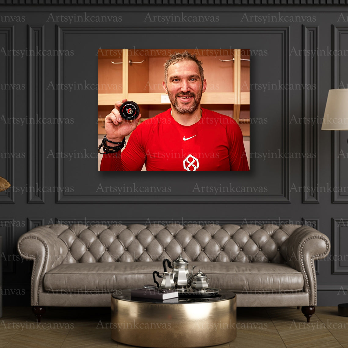 Premium Alex Ovechkin NHL record canvas print