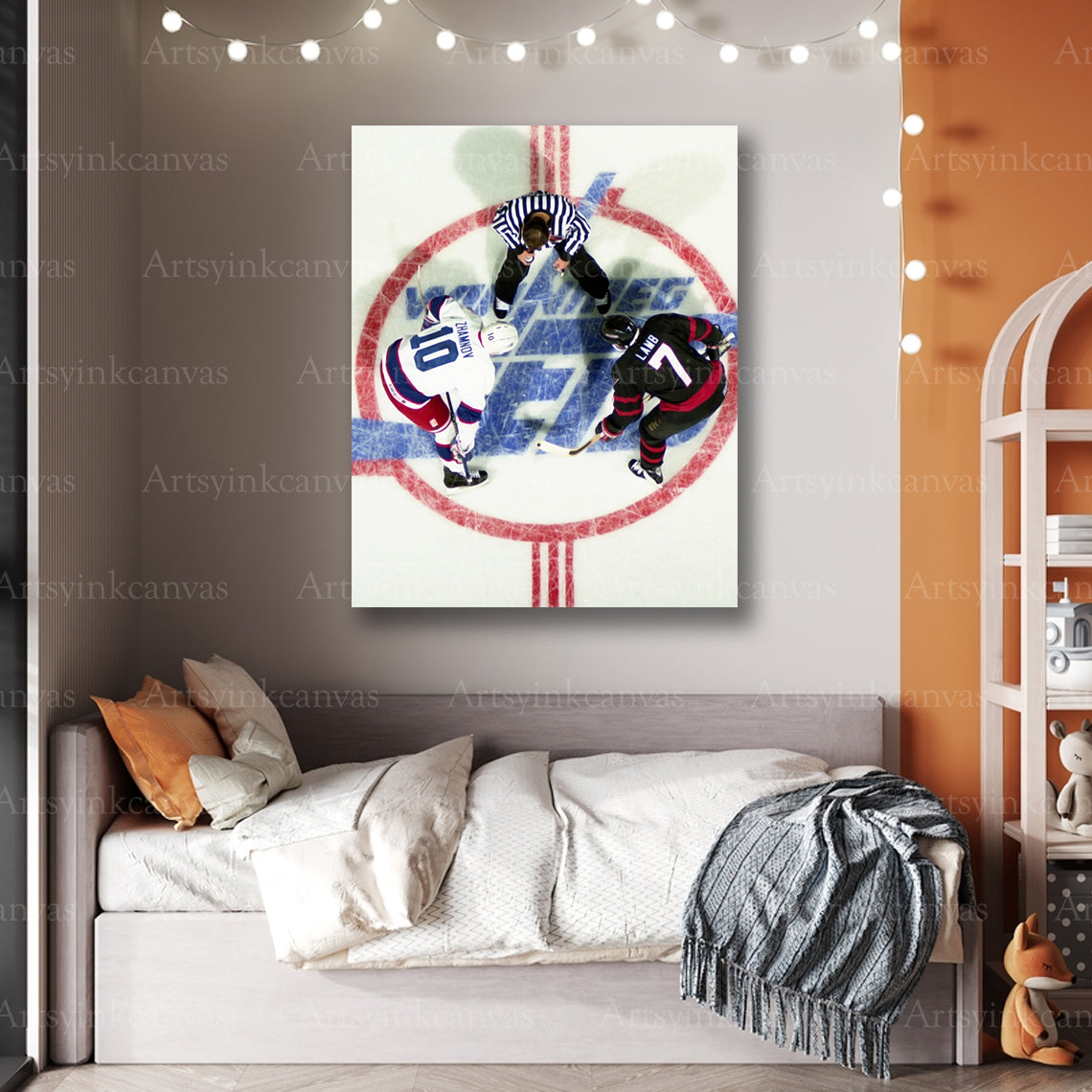 Premium NHL vintage hockey canvas art