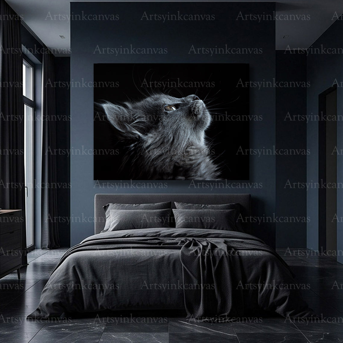 Premium cat canvas wall decor