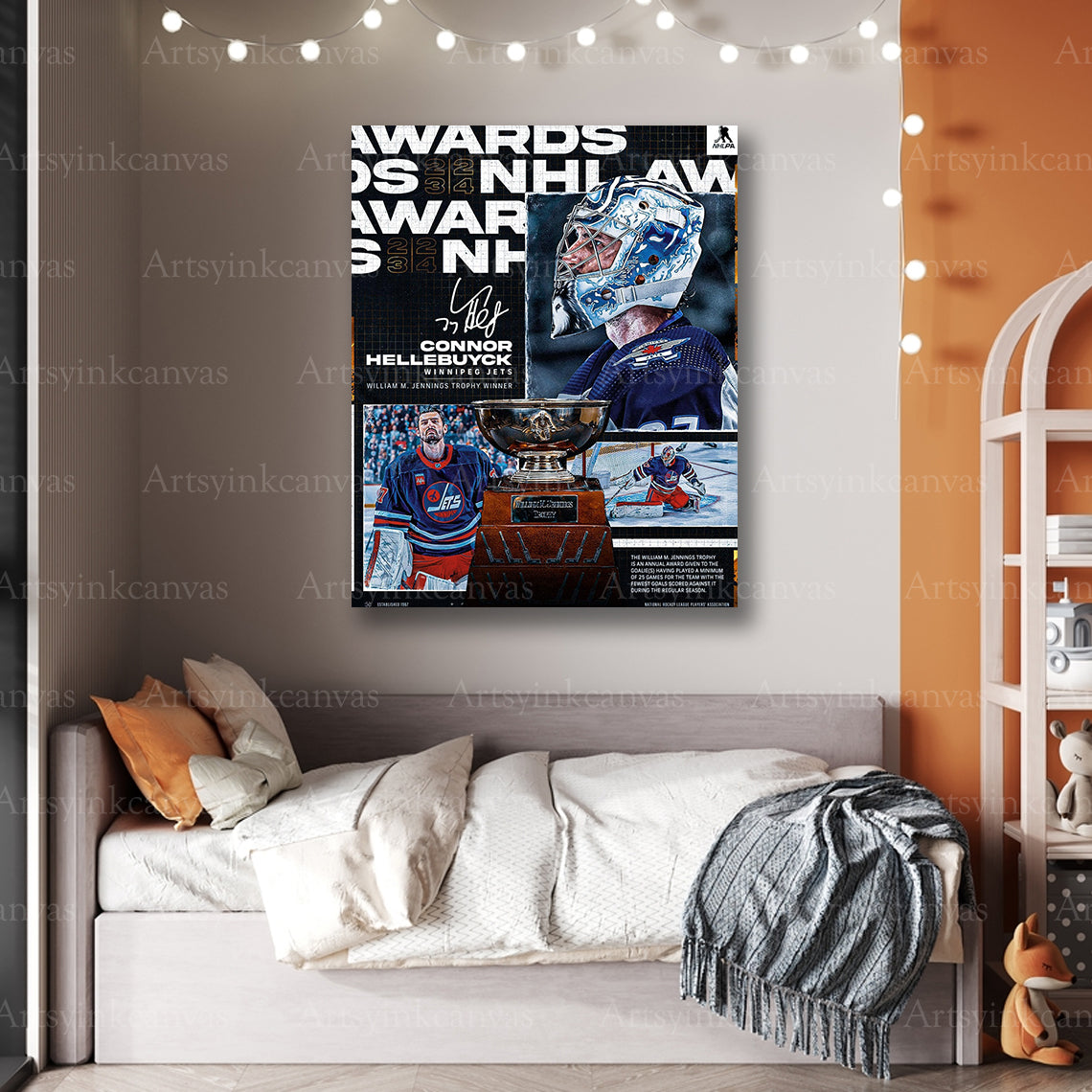 Premium Winnipeg Jets trophy canvas art