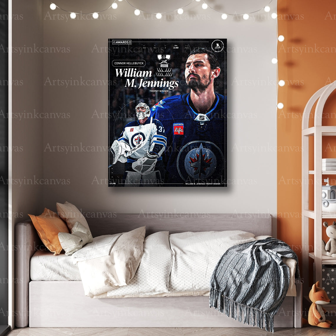 Premium Winnipeg Jets hockey trophy canvas art