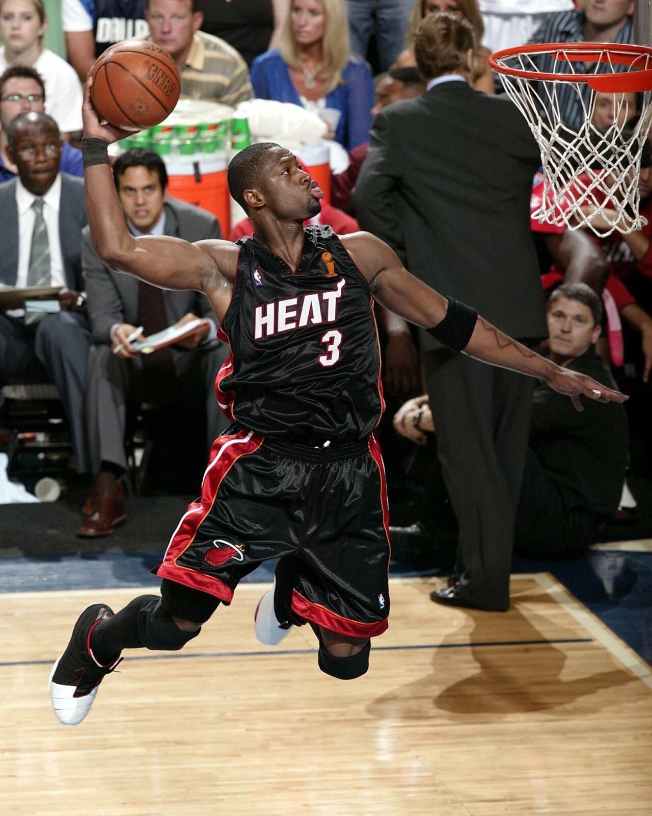 Dwyane Wade slam dunk Miami Heat canvas wall art