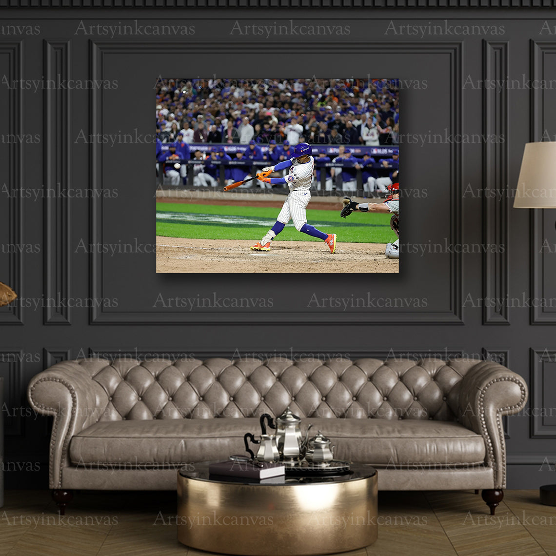 Premium Francisco Lindor Mets canvas art