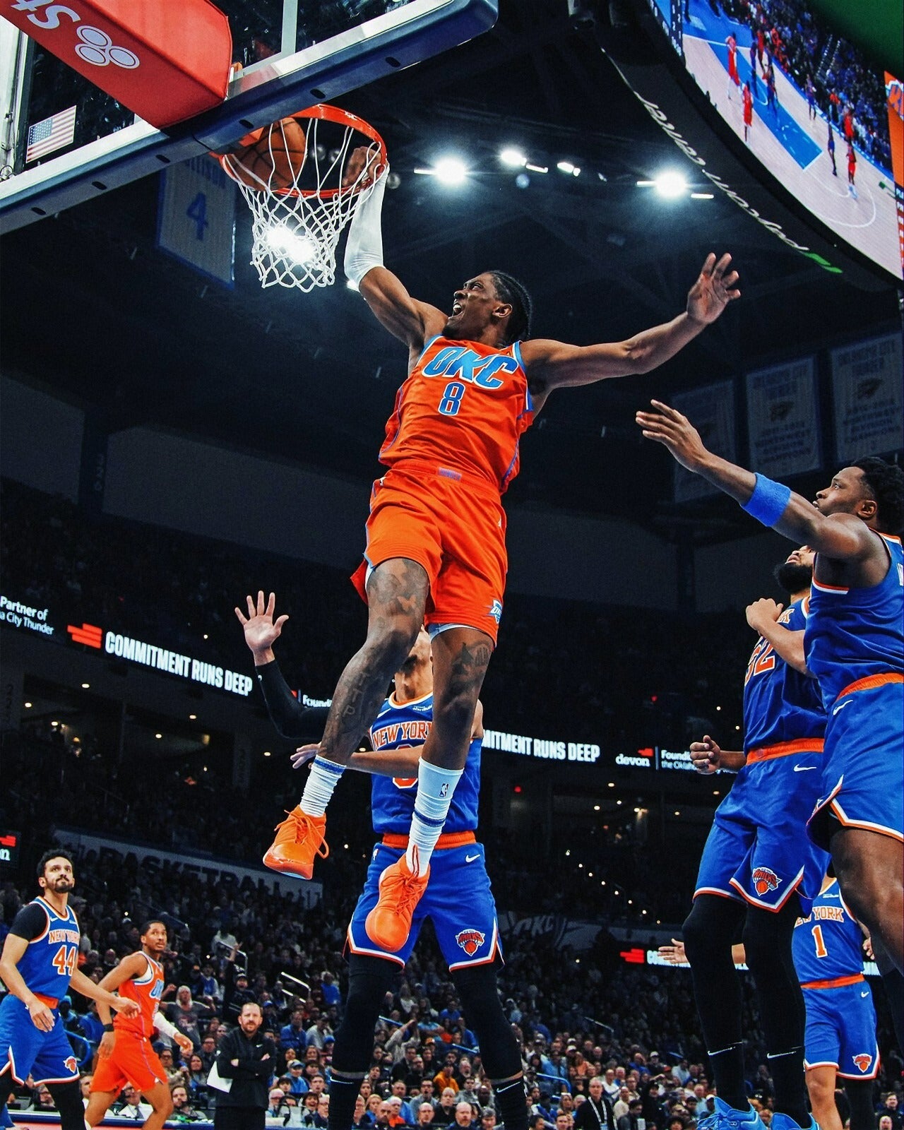 Jalen Williams dunk Oklahoma City Thunder canvas wall art