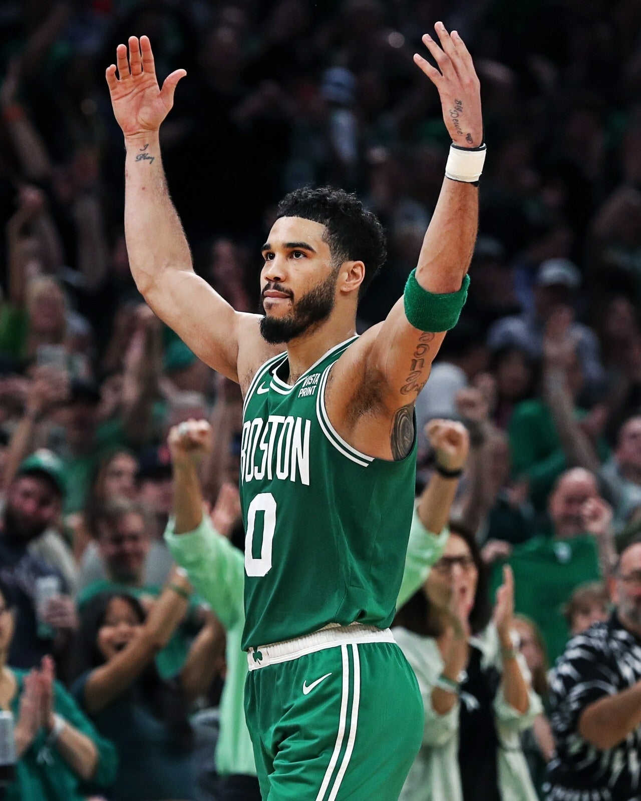 Jayson Tatum signature action Boston Celtics canvas wall art