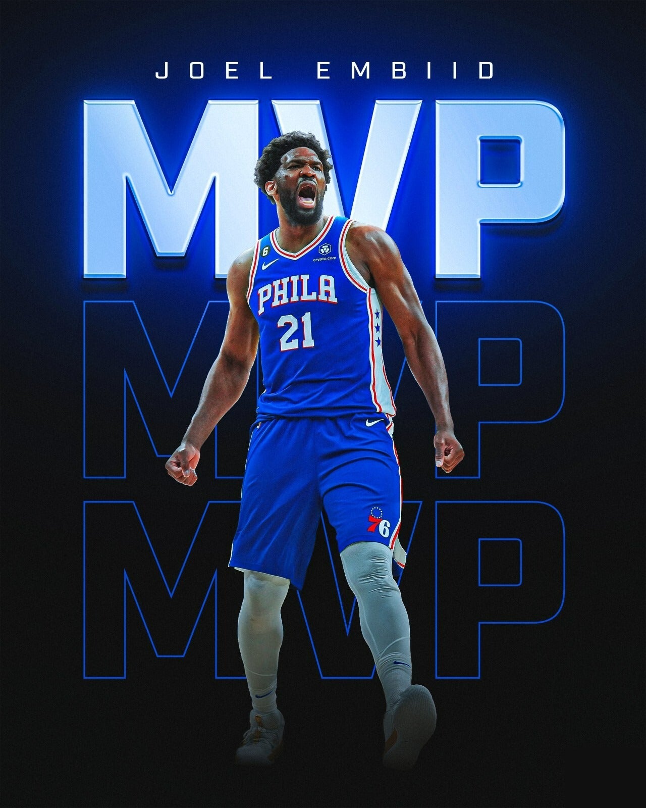 Joel Embiid MVP award canvas print