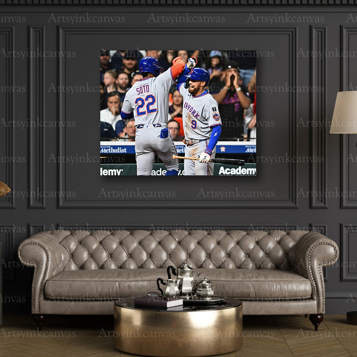 Premium New York Mets baseball canvas wall art