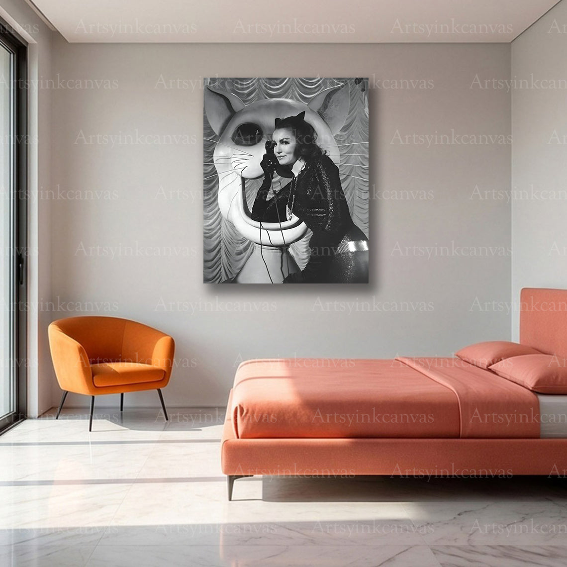 Premium Julie Newmar Hollywood canvas wall art