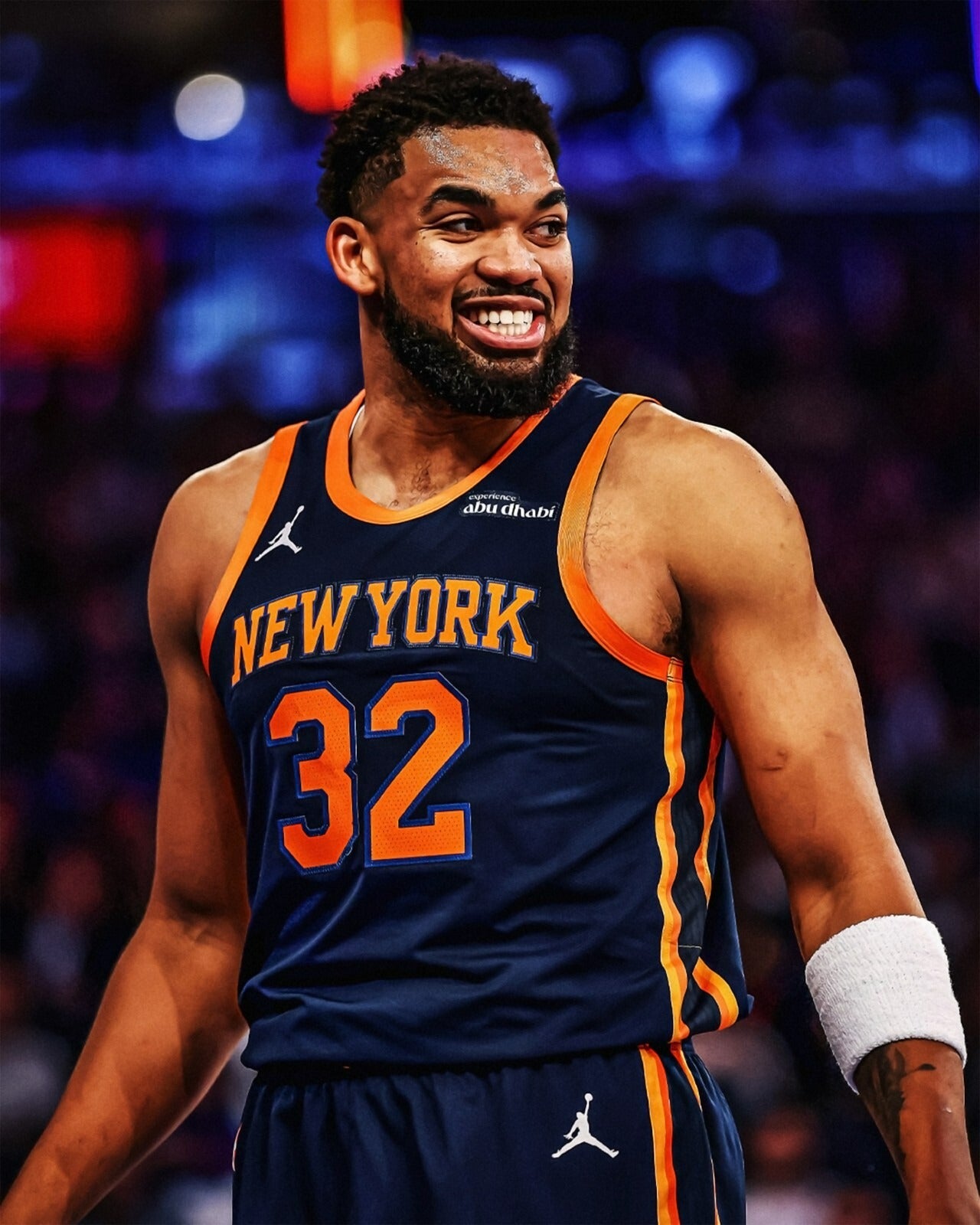 Karl-Anthony Towns game day portrait New York Knicks canvas wall art