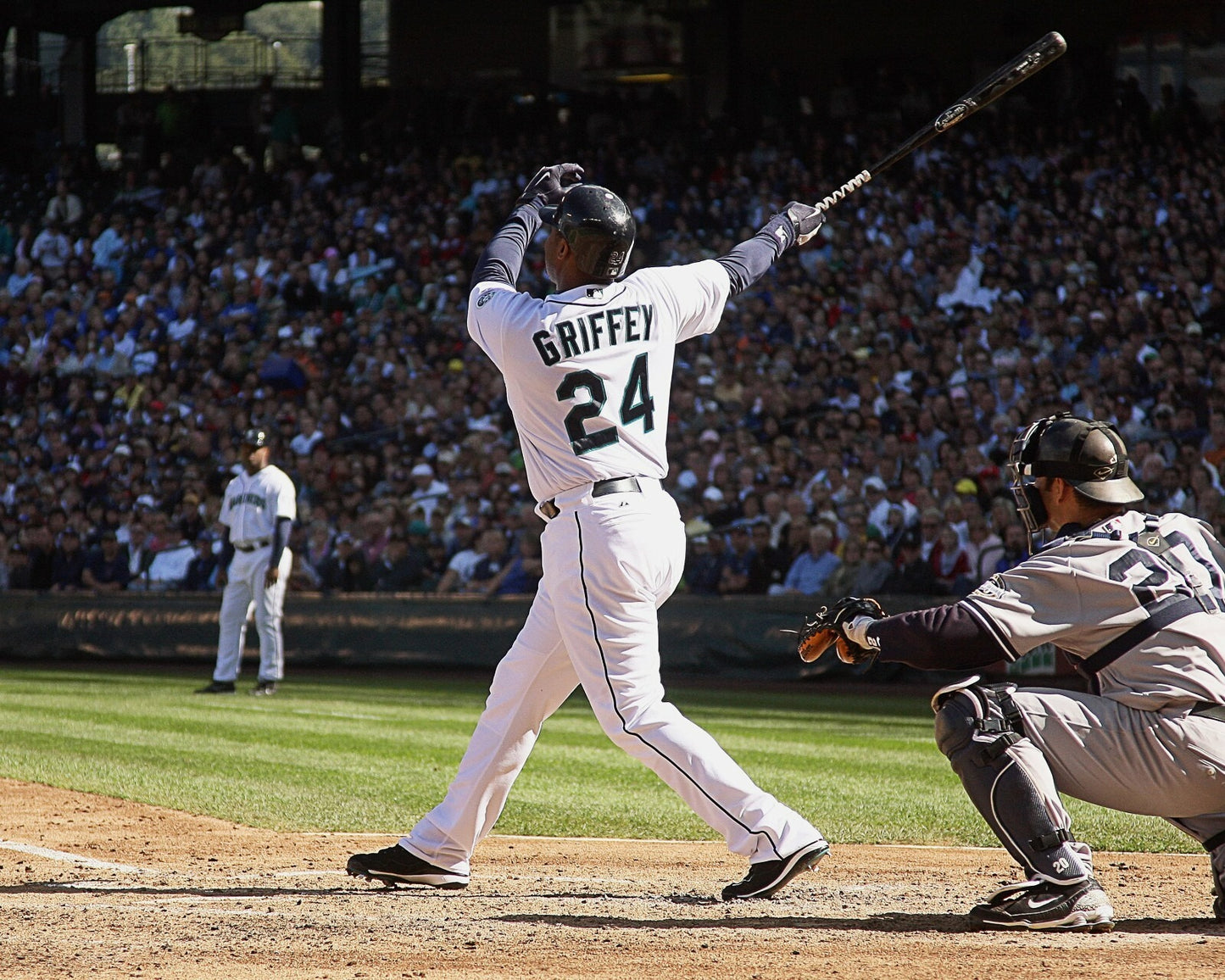 Ken Griffey Jr. hitting at the plate canvas wall art