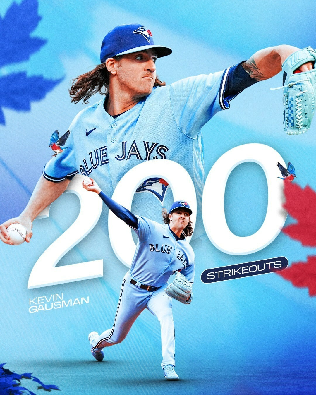 Kevin Gausman 200 career strikeouts canvas wall art
