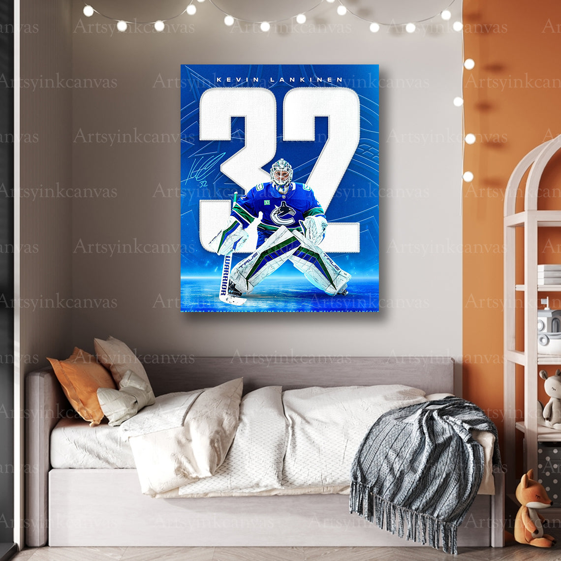 Premium Kevin Lankinen Vancouver Canucks canvas print