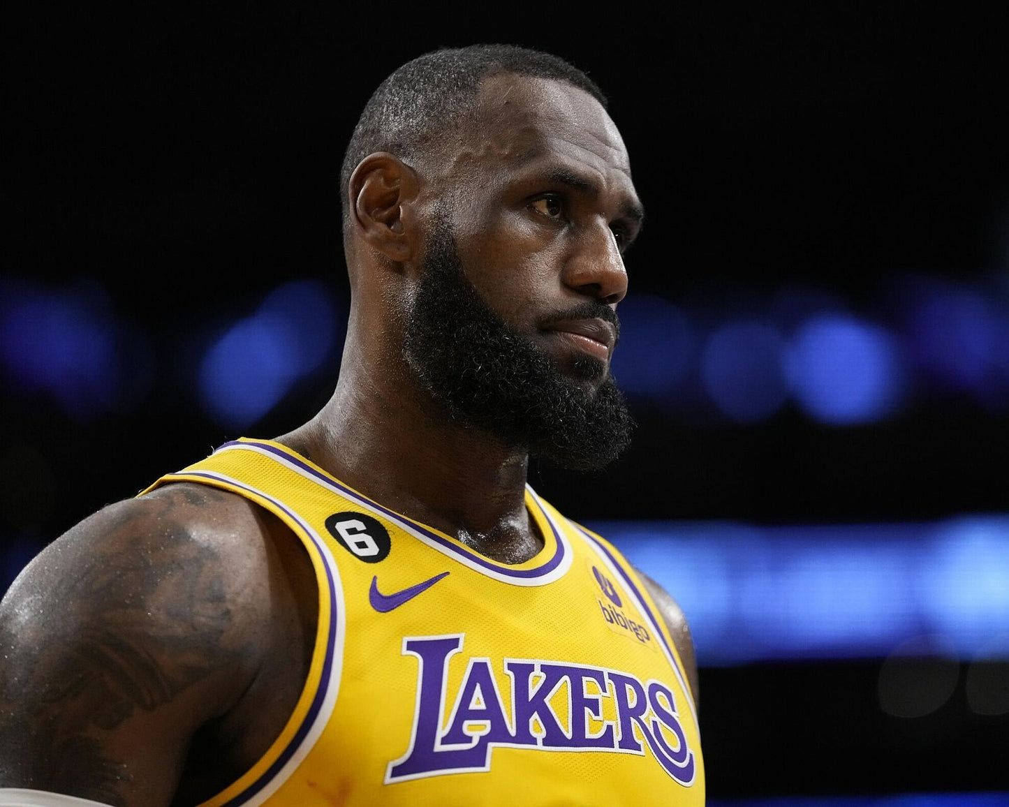 LeBron James close up headshot canvas wall art