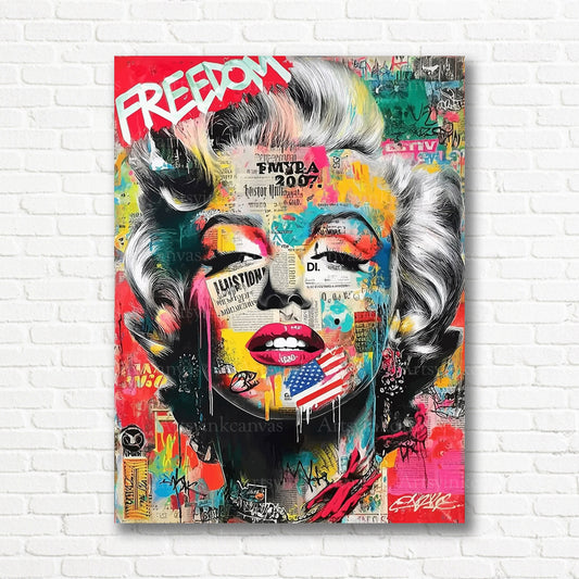 Marilyn Monroe Hollywood inspired canvas wall decor