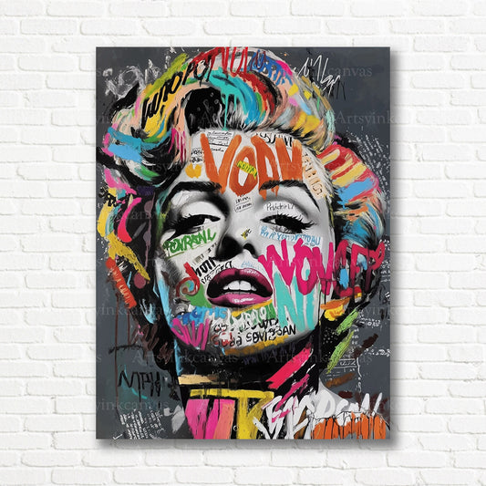 Marilyn Monroe Hollywood icon artwork on premium canvas wall decor