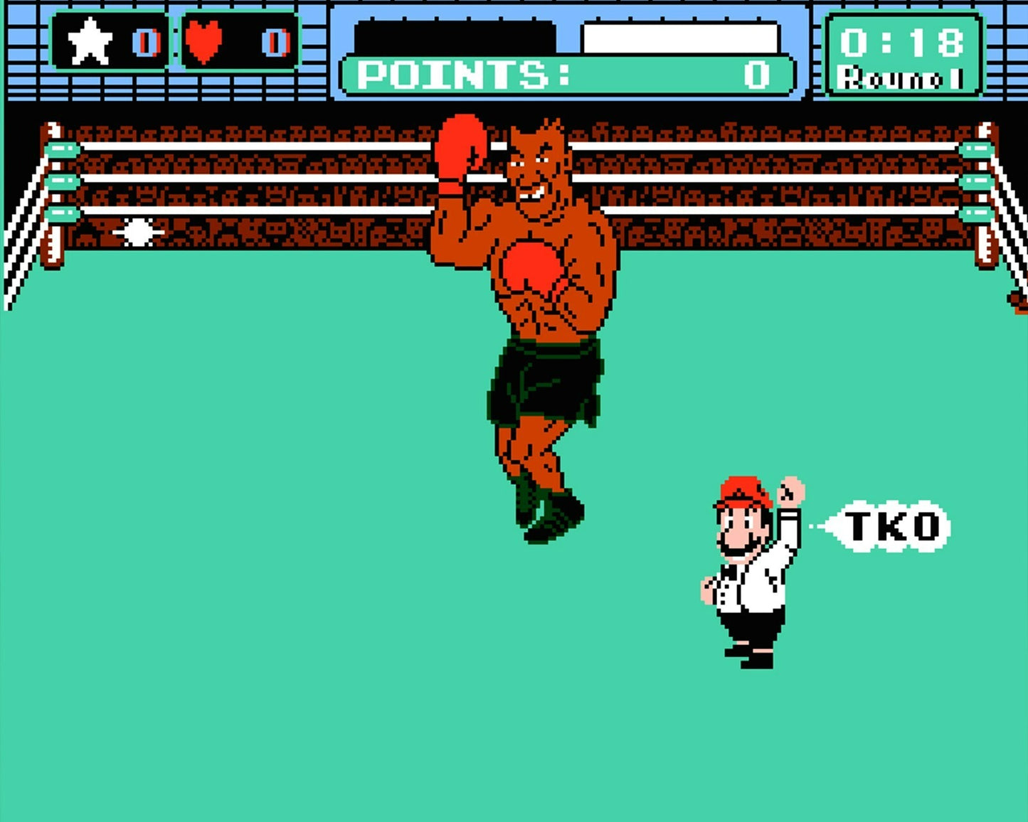 Mike Tyson Punch-Out final boss canvas wall art retro gaming