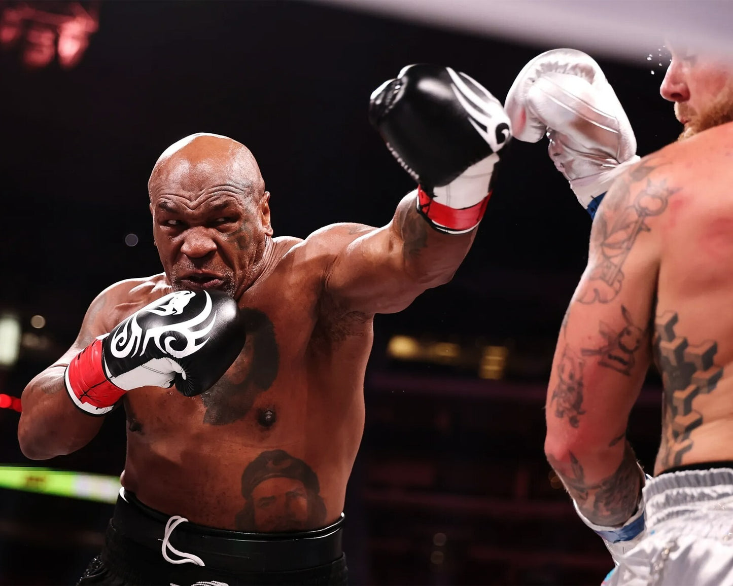 Mike Tyson vs Jake Paul 2024 boxing canvas wall art