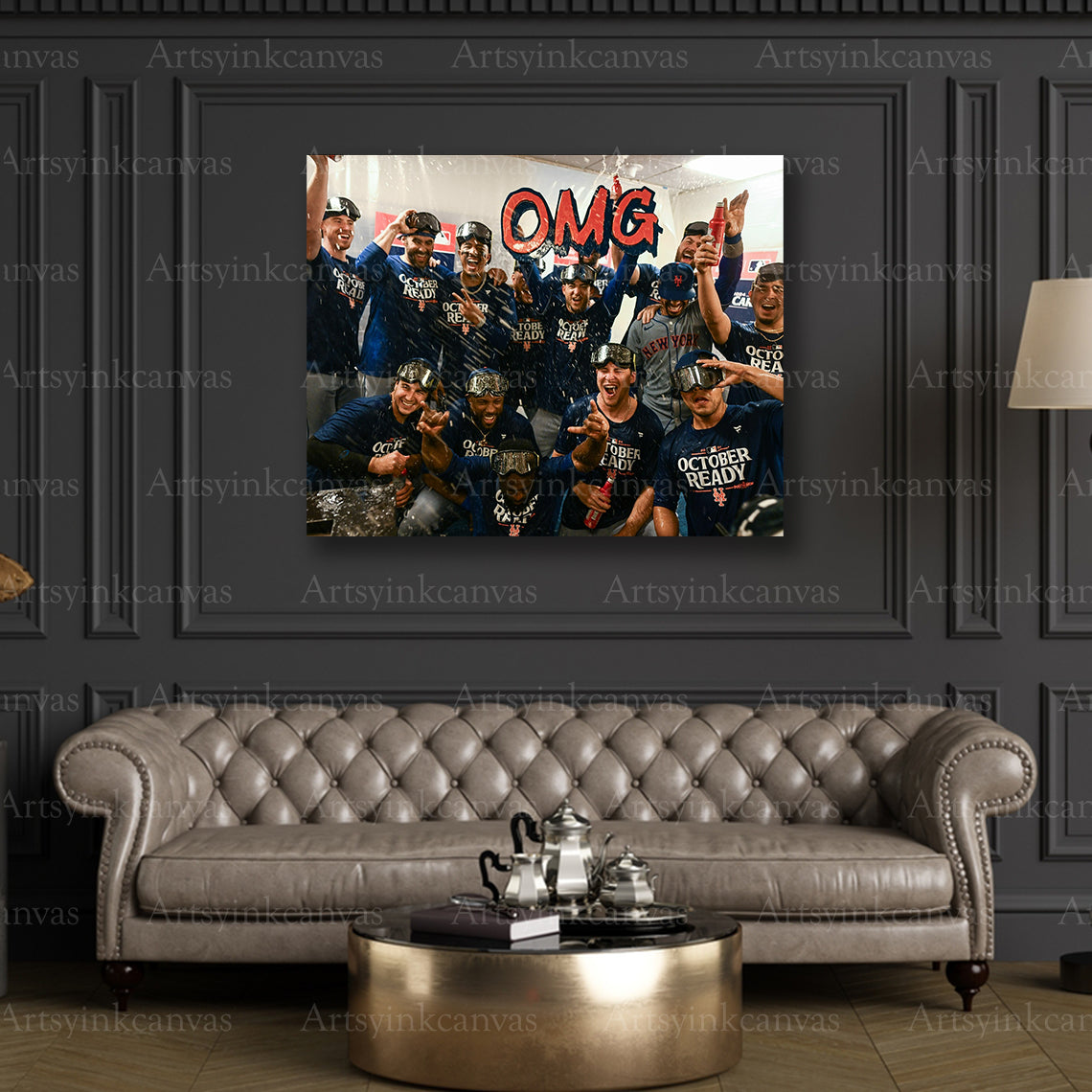 Premium Mets celebration canvas art
