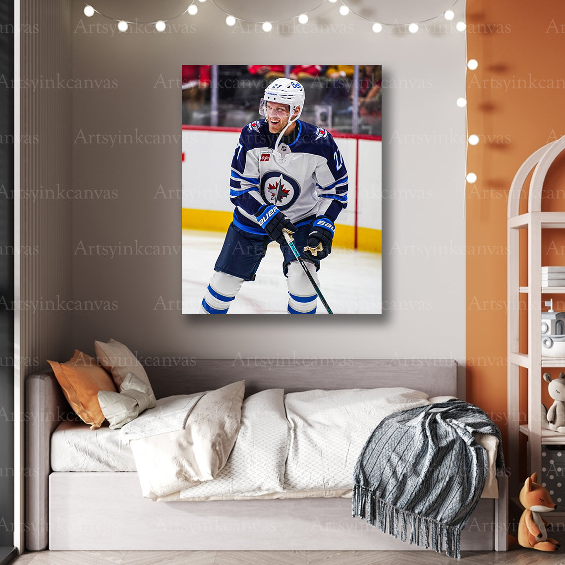 Premium Nikolaj Ehlers hockey canvas print