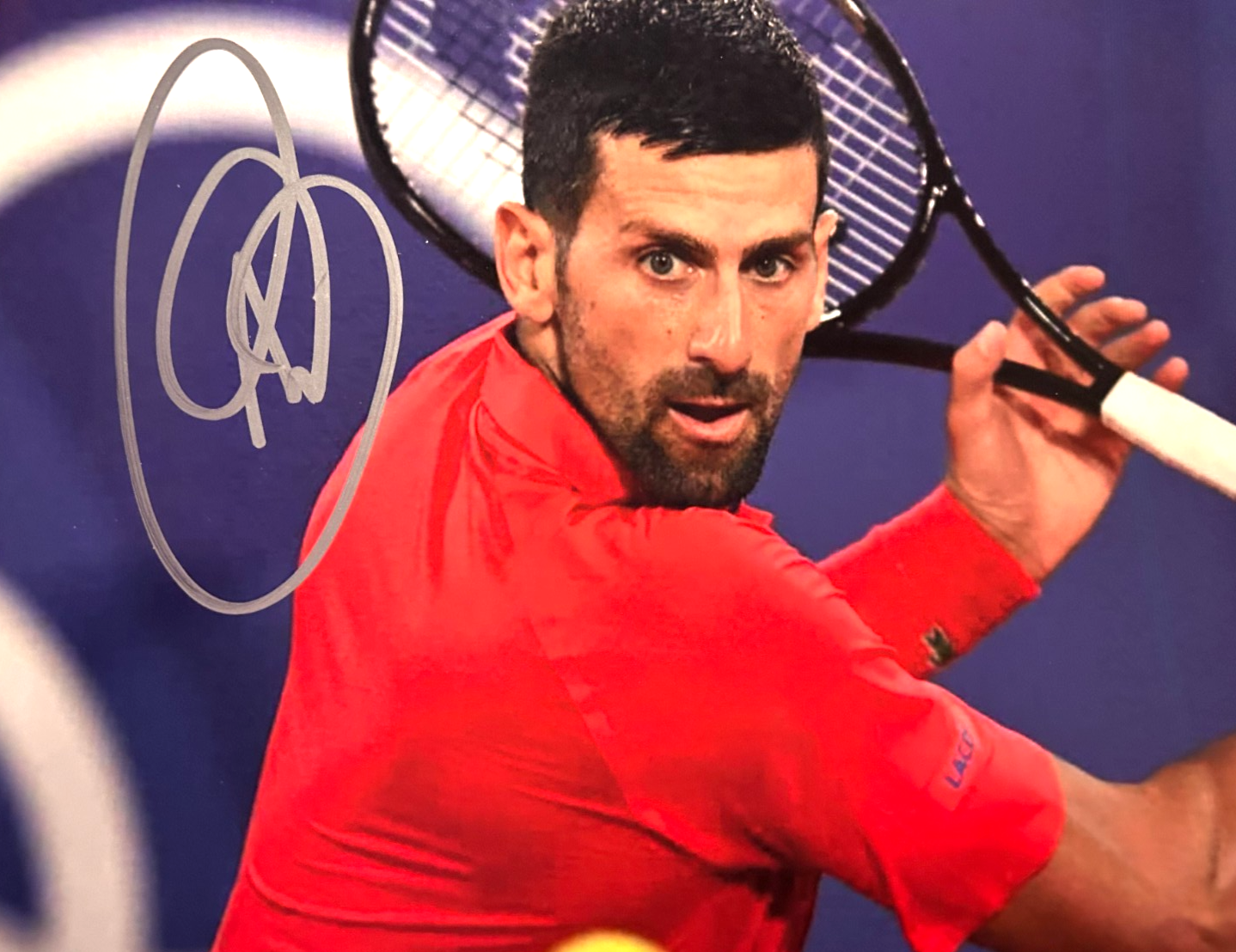 Novak Djokovic signed autograph premium canvas wall art