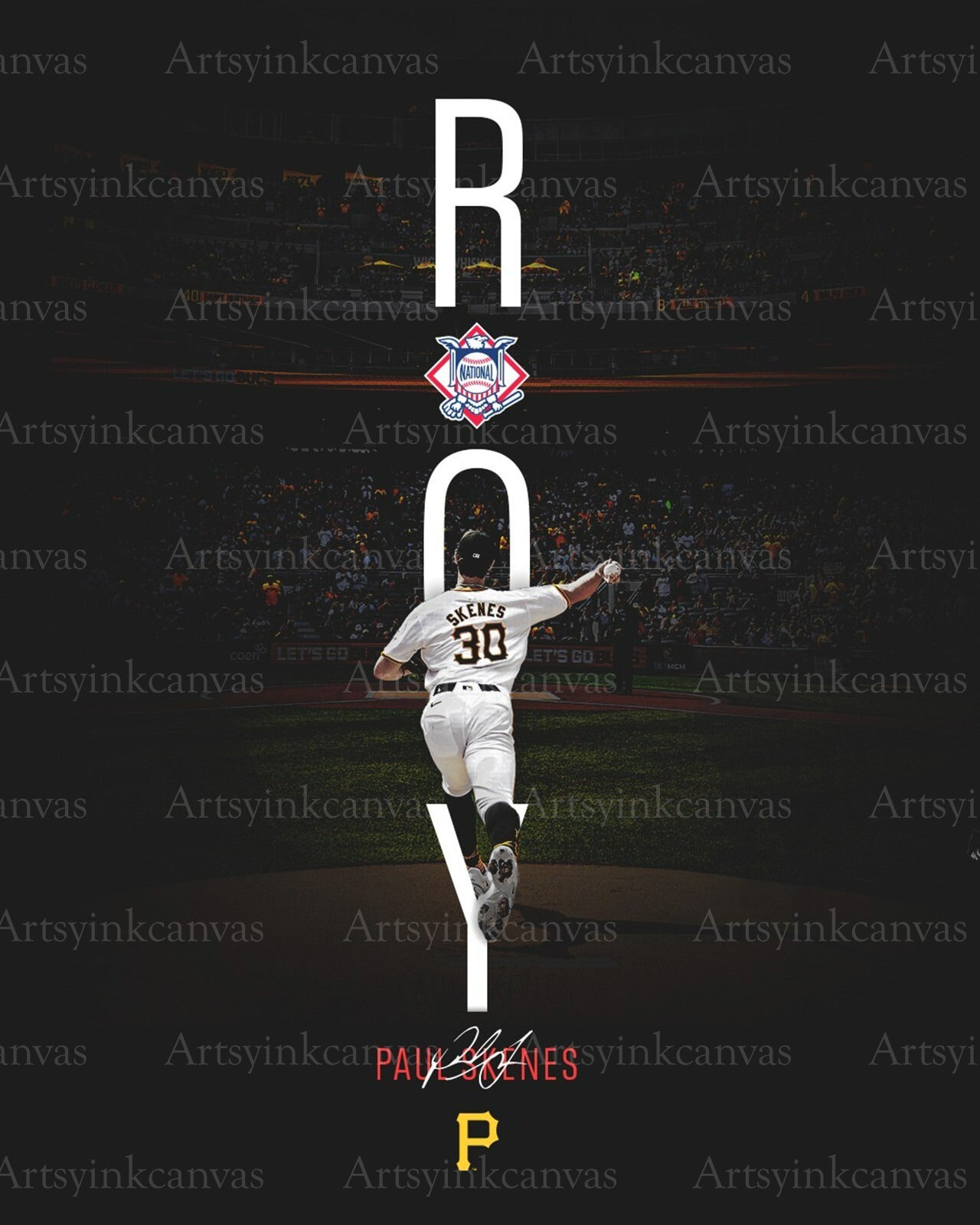 Paul Skenes elite pitching canvas wall art