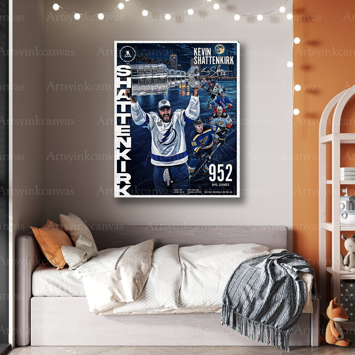 Premium Kevin Shattenkirk NHL retirement collage canvas print