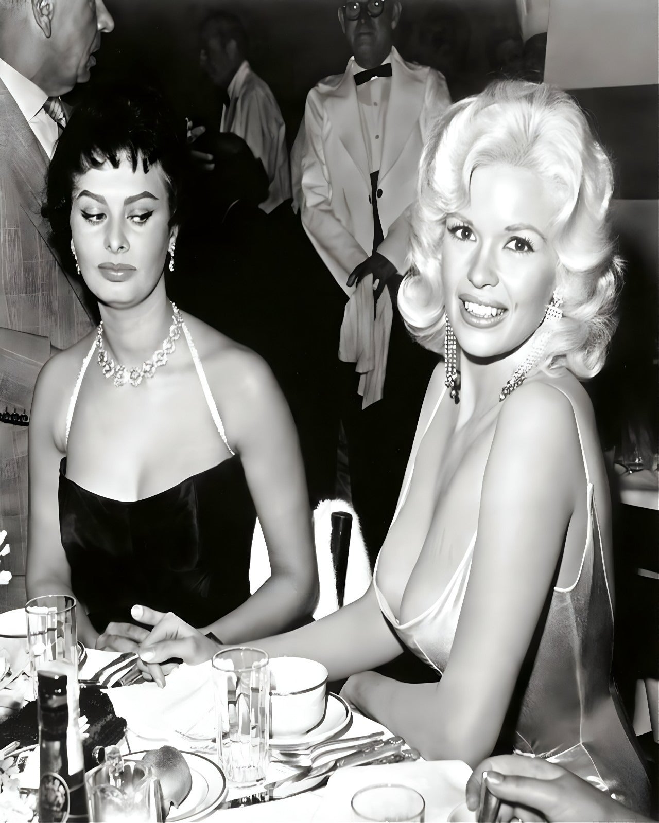 Sophia Loren and Jayne Mansfield Classic Hollywood Legends premium canvas wall art
