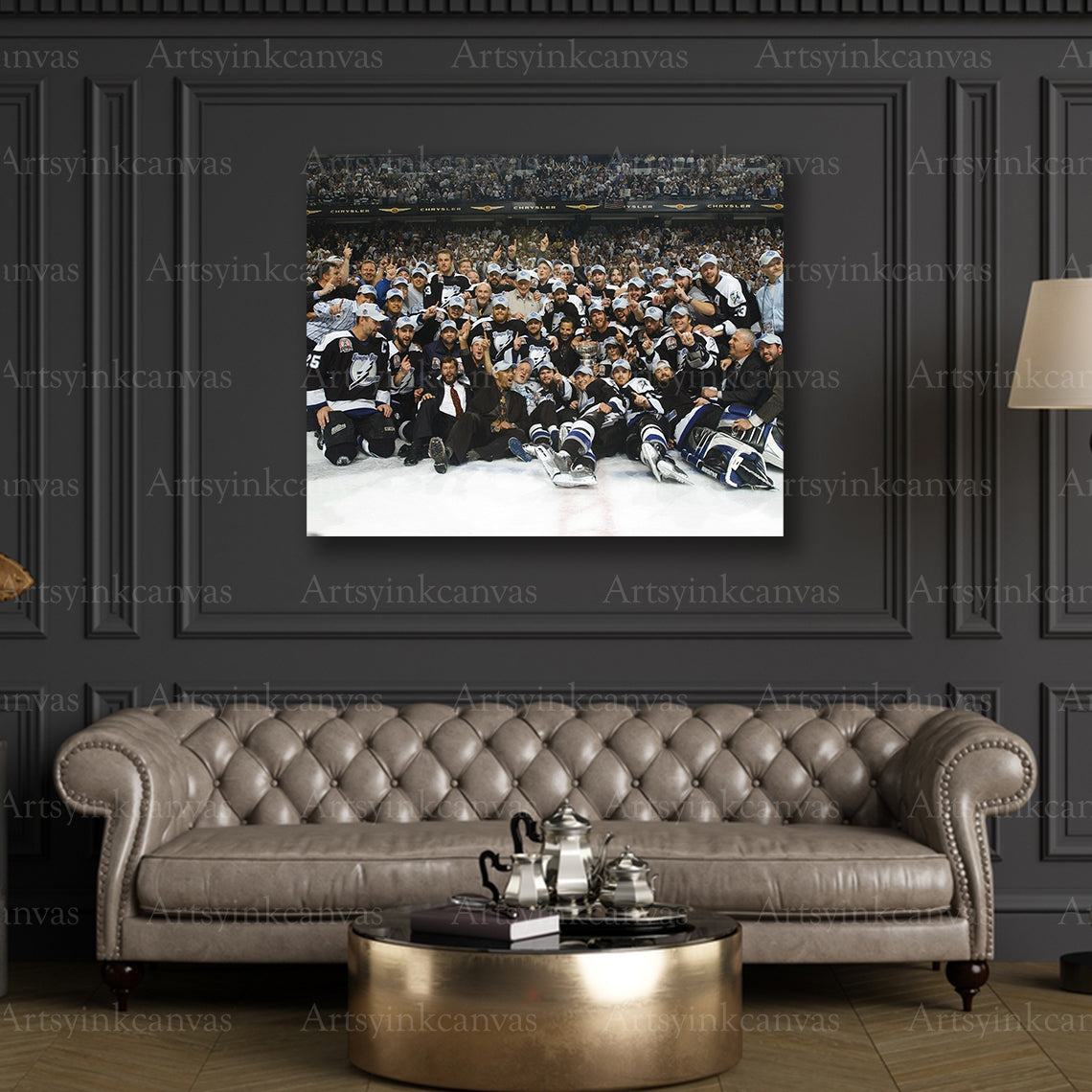 Premium Tampa Bay Lightning 2004 championship canvas print