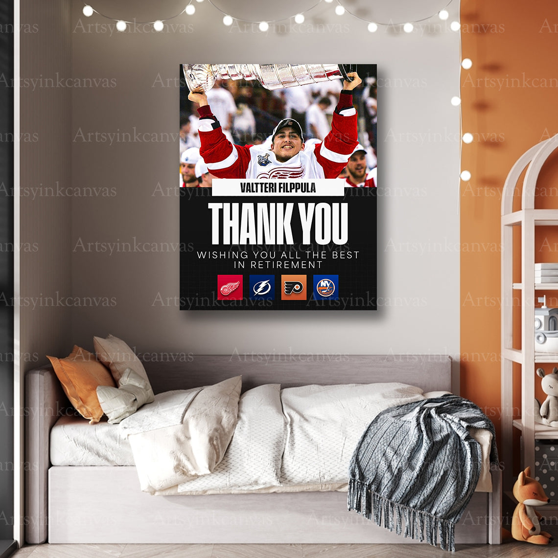 Valtteri Filppula NHL retirement collector canvas art