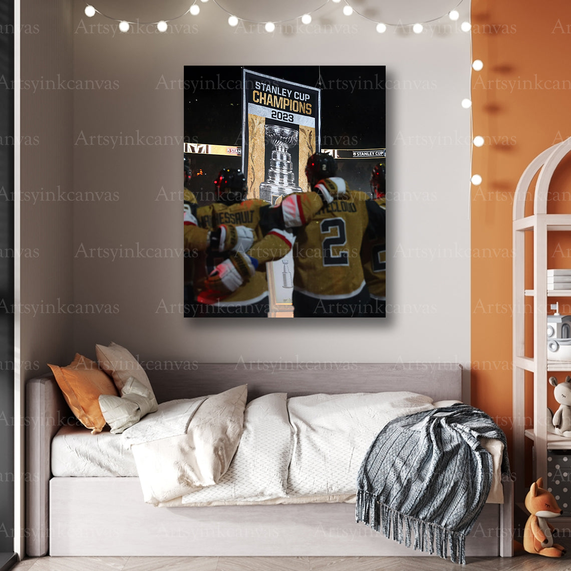 Premium Vegas Golden Knights Stanley Cup banner canvas print