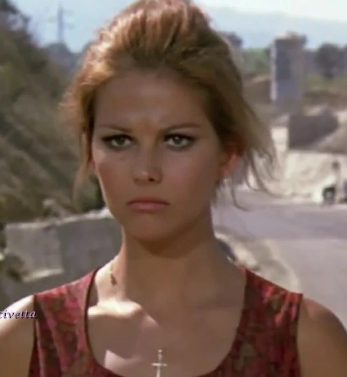 Claudia Cardinale Dramatic Expression Canvas Wall Art – Classic Cinema Poster