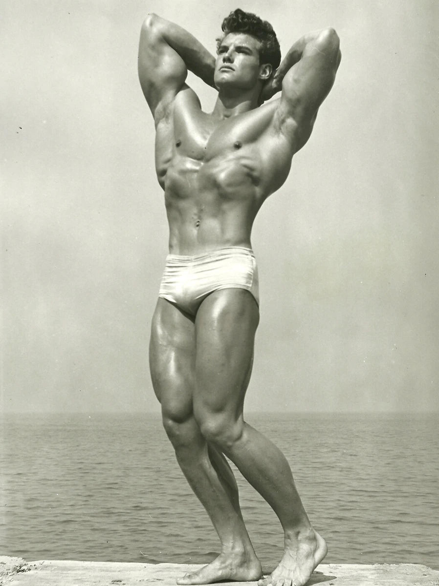 Steve Reeves Classic Physique Canvas Wall Art – Vintage Bodybuilding Icon Decor