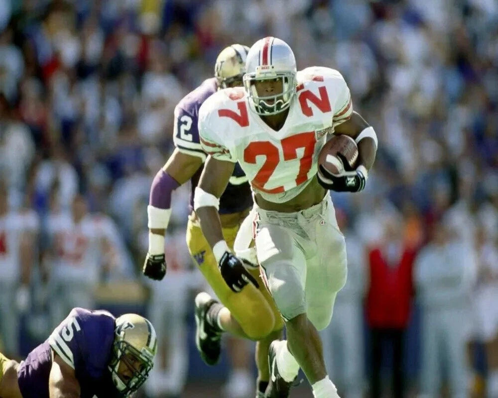 Eddie George Ohio State Canvas Wall Art – College Football Legend Decor