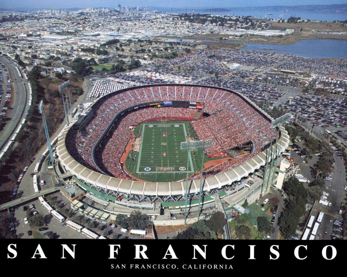 Candlestick Park San Francisco 49ers Canvas Wall Art – Historic NFL Stadium Poster