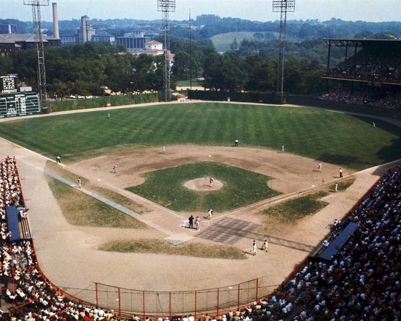 1960 Pittsburgh Pirates Forbes Field Canvas Wall Art – Vintage Baseball Stadium Poster