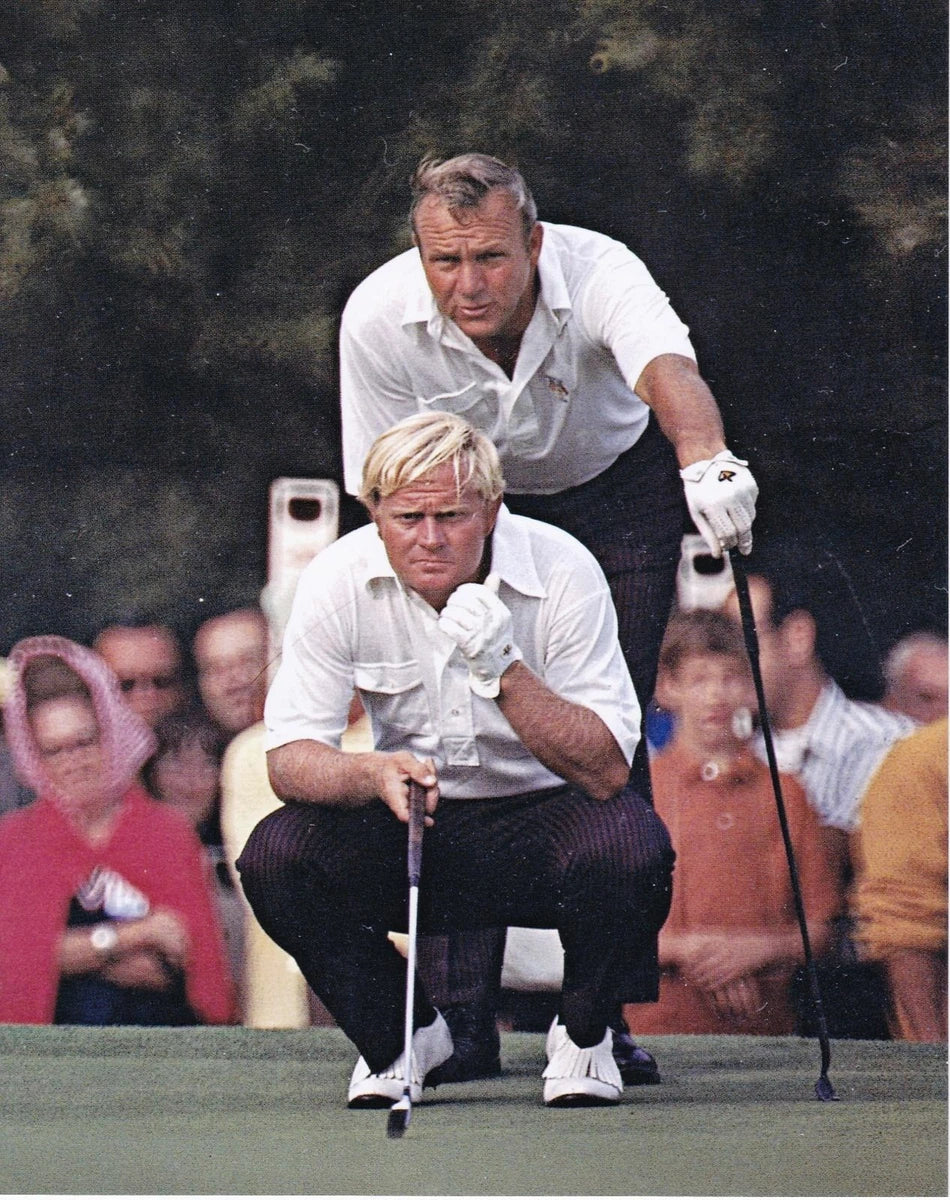 Arnold Palmer & Jack Nicklaus Canvas Wall Art – Golf Legends Duo Poster