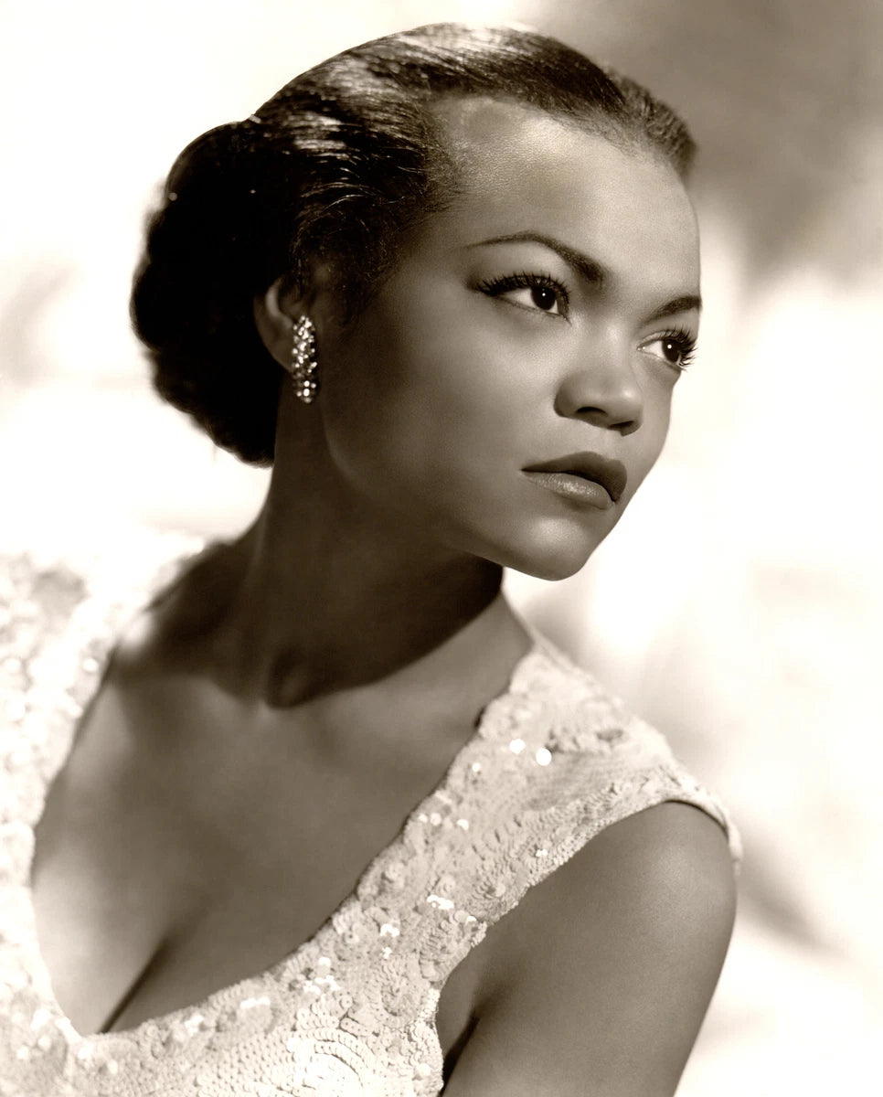 Eartha Kitt Black & White Canvas Wall Art – Vintage Jazz Icon Poster