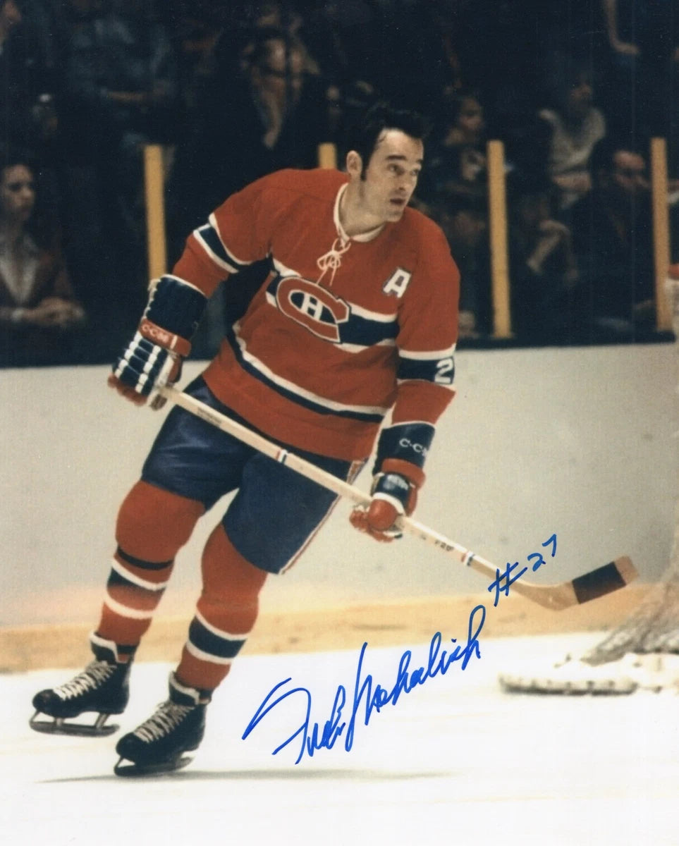 Frank Mahovlich Signed-Style Montreal Canadiens Canvas Wall Art