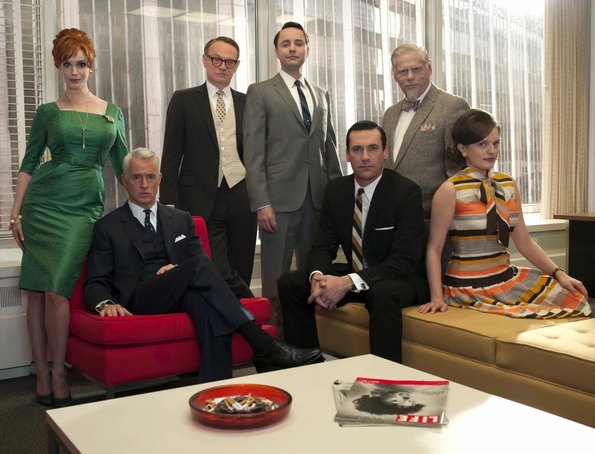 Mad Men Cast Canvas Wall Art – Vintage 60s TV Series Poster