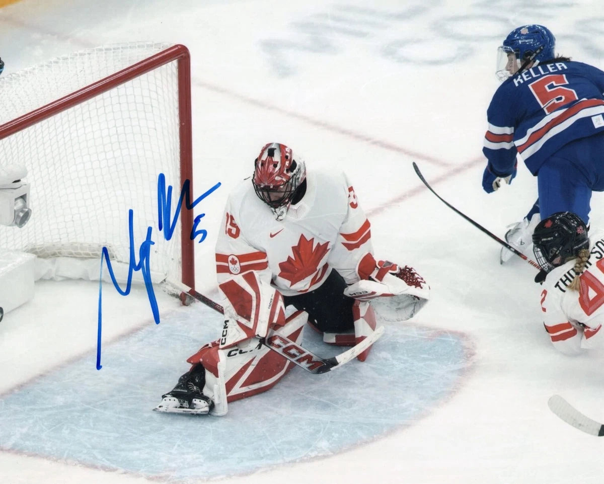 Megan Keller Signed-Style USA 2026 Olympic Gold Medal OT Goal Canvas Wall Art | Signature Reproduction Print