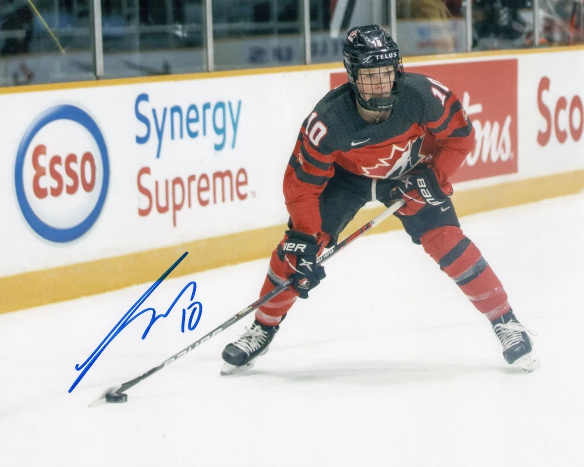 Sarah Fillier Signed-Style Hockey Canvas Print – Elite Women’s Hockey Reproduction Wall Art | Signature Fan Décor