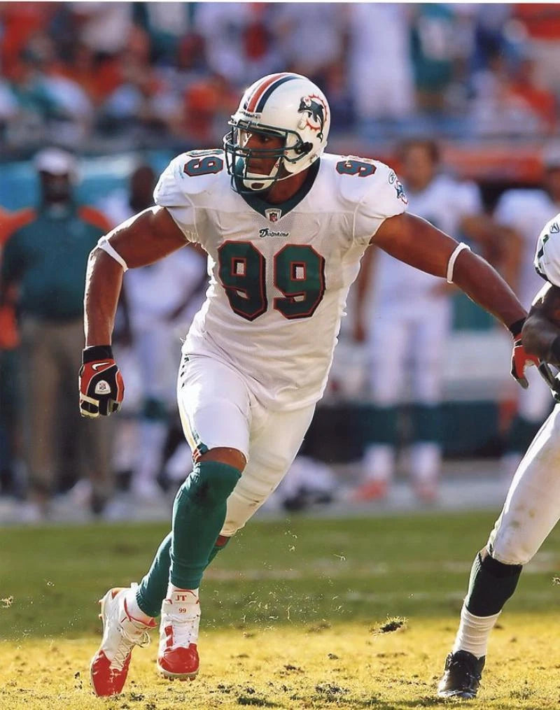 Jason Taylor Miami Dolphins Canvas Wall Art – NFL Defensive Legend Poster