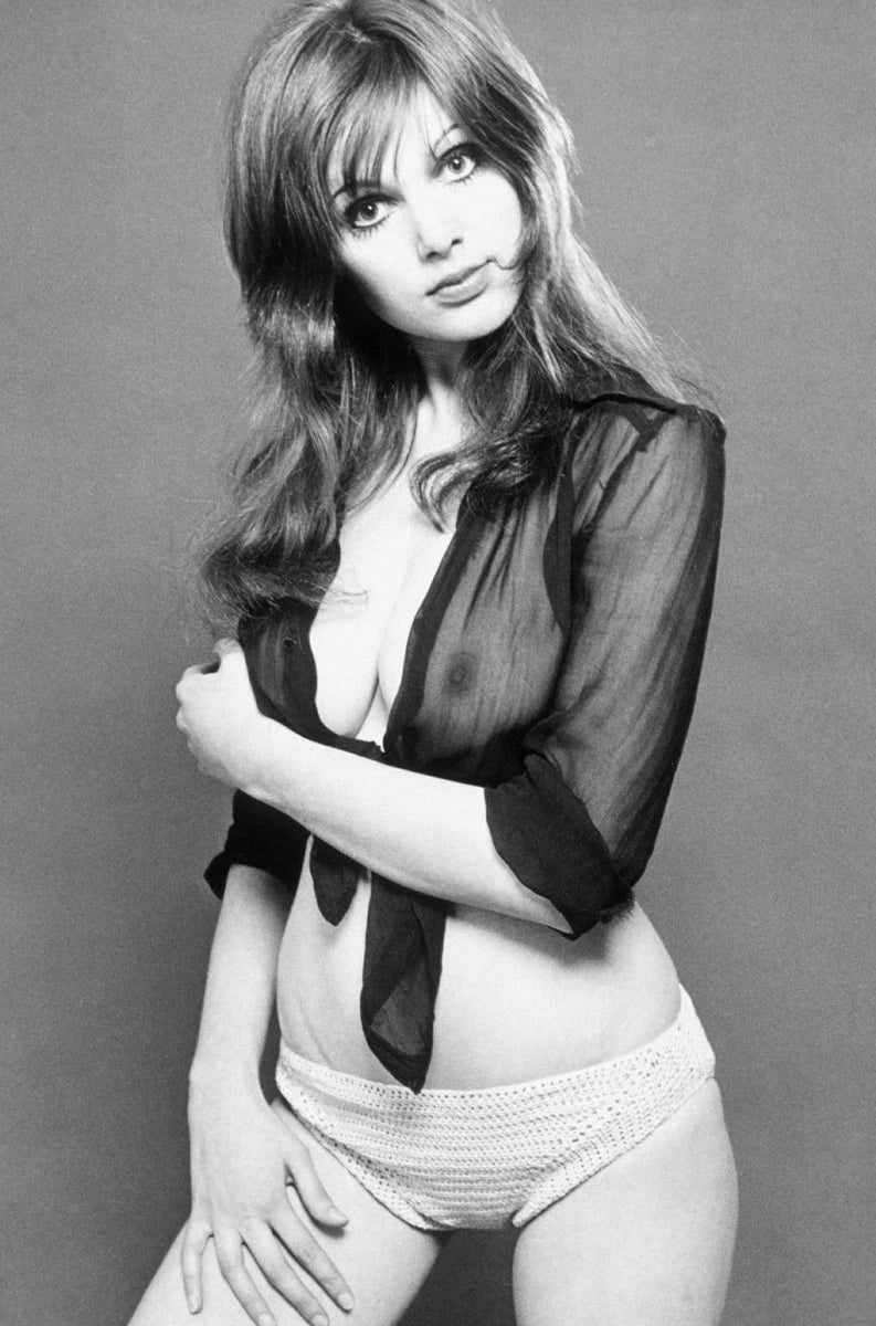 Madeline Smith Black and White Canvas Wall Art – Vintage Elegant Aesthetic Poster