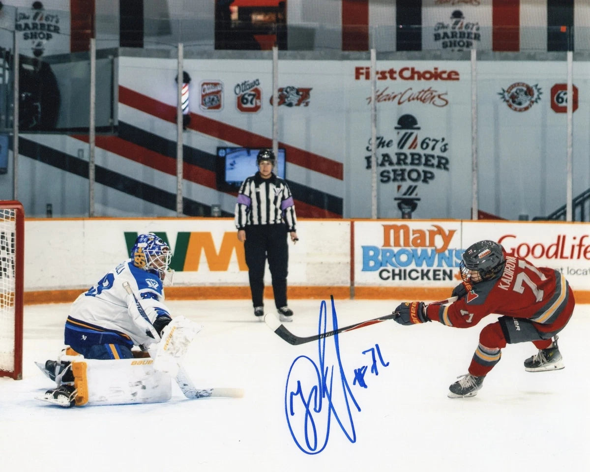 Fanuza Kadirova Signed-Style Hockey Canvas Wall Art | Signature Reproduction Print